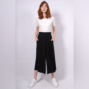 MM6 Maison Margiela Black Knife-Pleated Culotte Trousers skirt pants 40/8